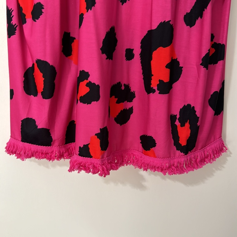 NWT Southern Stitch pink cheetah top with fringe - Picture 11 of 11